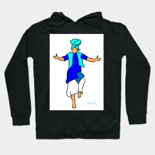 Bhangra Dancer blue Hoodie